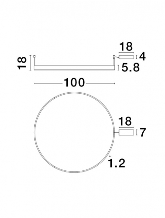 9063608 Plafoniera Nova Luce MOTIF LED 60W 4552lm 3000K Aluminium & Acrylic Sandy White Dimabil Triac IP20 [3]