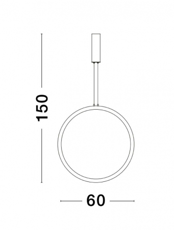 9070168 Lustra Nova Luce CHANGE LED 36W 1161lm 3000K Aluminium & Acrylic Brass Gold Dimabil Triac IP20 [1]
