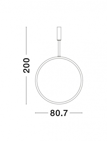 9070170 Lustra Nova Luce CHANGE LED 48W 1685lm 3000K Aluminium & Acrylic Brass Gold Dimabil Triac IP20 [2]