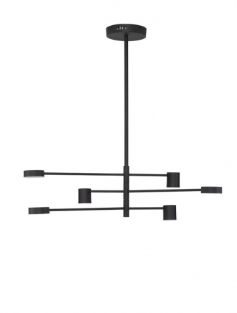 Lustre - 9080121 Lustra Nova Luce NORDIK LED 28W 3564lm 3000K Aluminium & Acrylic Black Dimabil Triac IP20