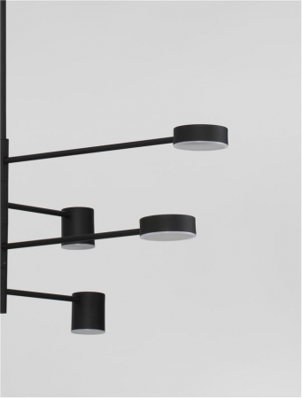 9080122 Lustra Nova Luce NORDIK LED 40W 5520lm 3000K  Aluminium & Acrylic Black Dimabil Triac IP20 [3]