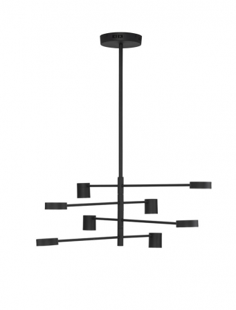 9080122 Lustra Nova Luce NORDIK LED 40W 5520lm 3000K  Aluminium & Acrylic Black Dimabil Triac IP20