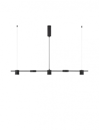 Lustre - 9080123 Lustra Nova Luce NORDIK LED 29W 2800lm 3000K  Aluminium & Acrylic Black Dimabil Triac IP20