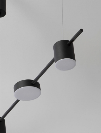 9080123 Lustra Nova Luce NORDIK LED 29W 2800lm 3000K  Aluminium & Acrylic Black Dimabil Triac IP20 [2]