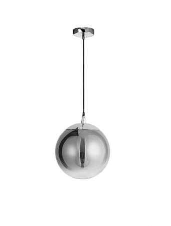 Pendule - 9080200 Pendul Nova Luce LAZIONE E27 1x12W   Aluminium & Smoke Glass Chrome  IP20