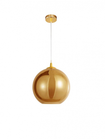 Lustre - 9080252 Suspensie Nova Luce NAZIO E27 1x12W IP20 Gold Glass Chrome Aluminium Gradient Gold