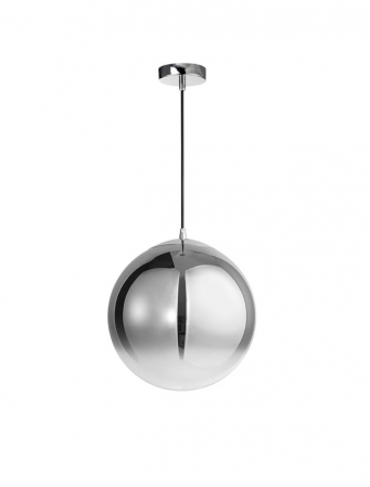 9080300 Pendul Nova Luce LAZIONE E27 1x12W   Aluminium & Smoke Glass Chrome  IP20