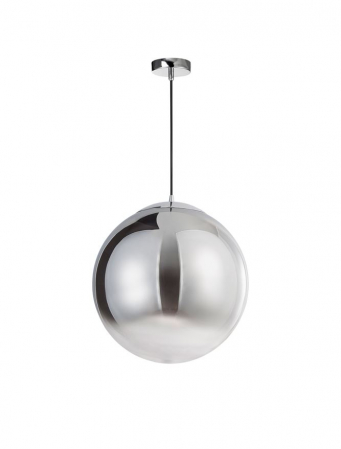 Moderne - 9080400 Pendul Nova Luce LAZIONE E27 1x12W   Aluminium & Smoke Glass Chrome  IP20