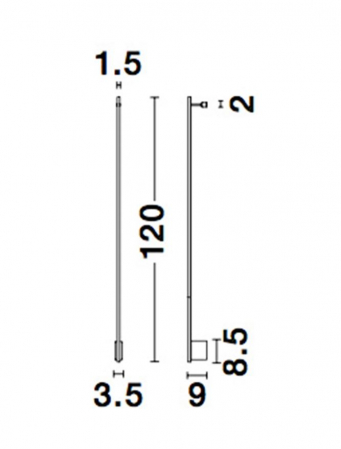 9081150 Aplica Nova Luce GROPIUS LED 20W 672lm 3000K Aluminium Sandy Black Nedimabil IP20 [7]