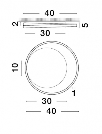9081207 Plafoniera Nova Luce ODREY LED 22W 1540lm 3000K Aluminium & Acrylic Sandy White Nedimabil IP20 [2]