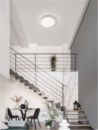 9081207 Plafoniera Nova Luce ODREY LED 22W 1540lm 3000K Aluminium & Acrylic Sandy White Nedimabil IP20 [1]