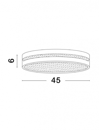 9081211 Plafoniera Nova Luce WHEEL LED 30W 1825lm 3000K Aluminium & Acrylic Sandy White Nedimabil IP20 [1]