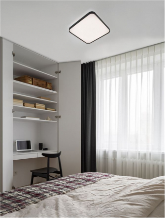 9081240 Plafoniera Nova Luce ATHOS LED 30W 1800lm 3000K Aluminium & Acrylic Sandy Black Nedimabil IP20 [1]