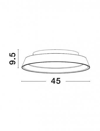 9081260 Plafoniera Nova Luce VELA LED 30W 1665lm 3000K Aluminium & Acrylic Sandy White Dimabil Triac IP20 [1]