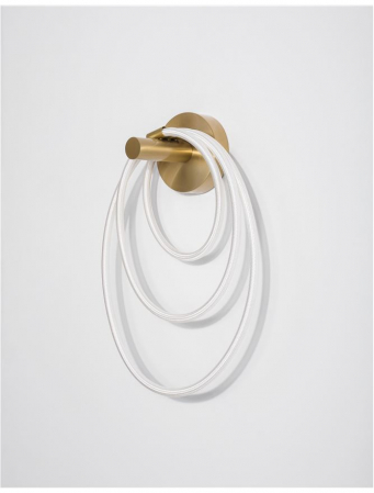 9082091 Aplica Nova Luce CERELIA LED 29W 1861lm 3000K Metal & Fiber Braided Silicone Tube Brass Gold Nedimabil IP20 [2]