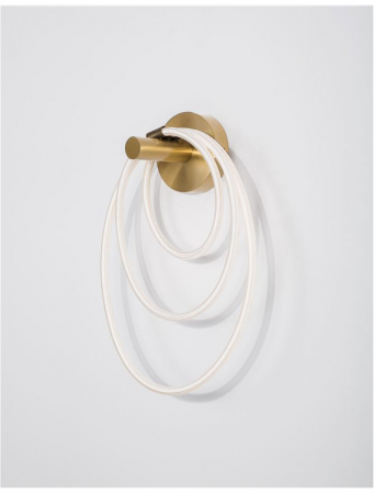 9082091 Aplica Nova Luce CERELIA LED 29W 1861lm 3000K Metal & Fiber Braided Silicone Tube Brass Gold Nedimabil IP20 [3]