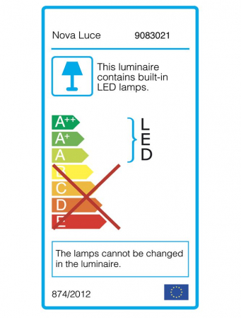 9083021  Nova Luce COVE LED 1,5W 105lm 3000K IP54 Aluminium & Glass Diffuser Matt White Beam Angle 120° [5]