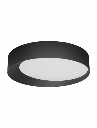 Plafoniere - 9085223 Plafoniera Nova Luce OBY LED 60W 3600lm 3000K Aluminium & Acrylic Sandy Black Dimabil Triac IP20