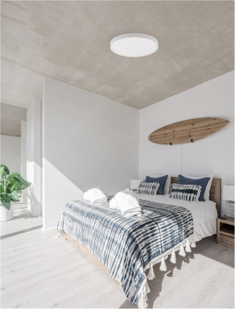 9085233 Plafoniera Nova Luce OLAF LED 60W 4800lm 3000K Aluminium & Acrylic Sandy White Dimabil Triac IP20 [1]