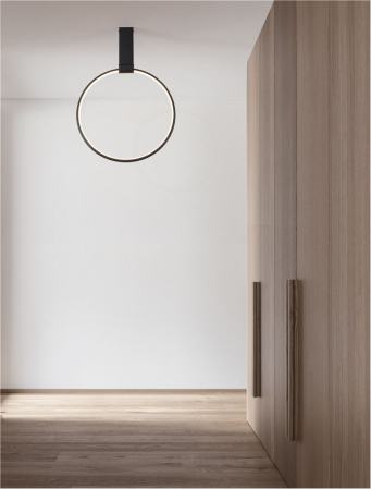 9085241 Plafoniera Nova Luce GARVE LED 30W 1354lm 3000K Aluminium & Acrylic Sandy Black Dimabil Triac IP20 [1]