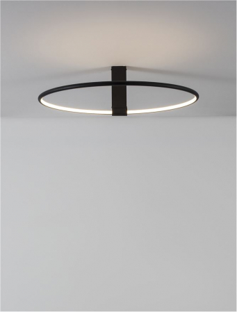 9085243 Plafoniera Nova Luce GARVE LED 35W 1559lm 3000K Aluminium & Acrylic Sandy Black Dimabil Triac IP20 [1]