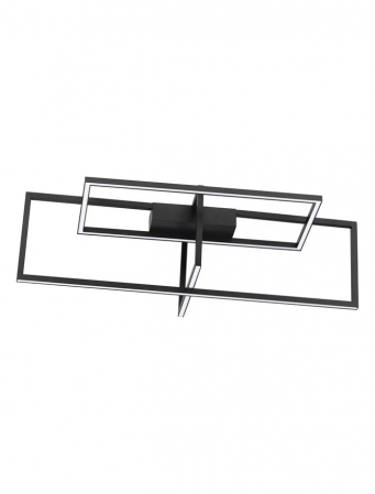 9086023 Plafoniera Nova Luce CLEA LED 31W 3180lm 3000K Aluminium & Acrylic Sandy Black Dimabil Triac IP20