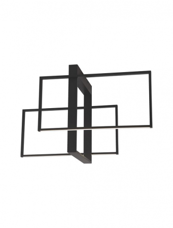9086025 Plafoniera Nova Luce CLEA LED 26W 3772lm 3000K Aluminium & Acrylic Sandy Black Nedimabil IP20