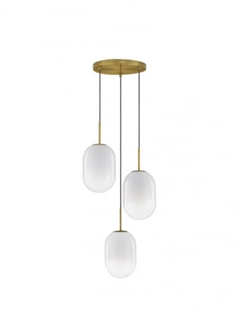 Moderne - 9092820 Pendul Nova Luce CHRYSI E14 3x5W   Metal Brass Gold  IP20