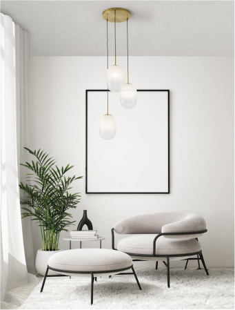 9092820 Pendul Nova Luce CHRYSI E14 3x5W   Metal Brass Gold  IP20 [1]