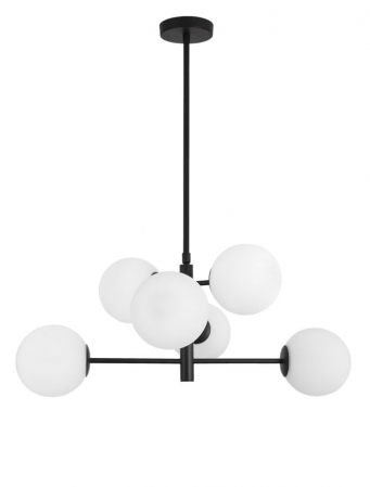 Lustre - 9100361 Lustra Nova Luce IMPERO E14 6x5W lm  IP20 Metal& Sticla White Frosted