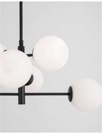 9100361 Lustra Nova Luce IMPERO E14 6x5W lm  IP20 Metal& Sticla White Frosted [4]
