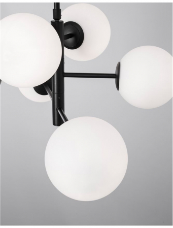 9100361 Lustra Nova Luce IMPERO E14 6x5W lm  IP20 Metal& Sticla White Frosted [3]
