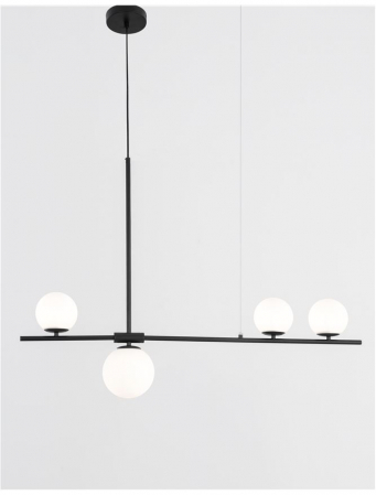 9100441 Suspensie Nova Luce IMPERO G9 4x5W IP20 Glass/Metal White Frosted Black [2]