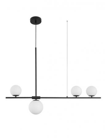 Lustre - 9100441 Suspensie Nova Luce IMPERO G9 4x5W IP20 Glass/Metal White Frosted Black
