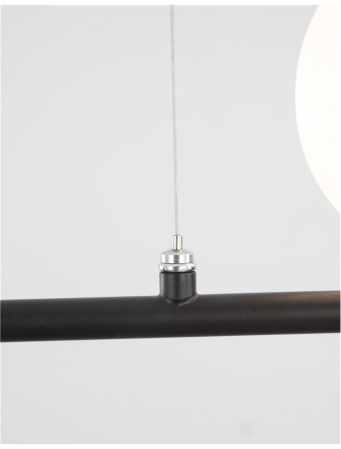 9100441 Suspensie Nova Luce IMPERO G9 4x5W IP20 Glass/Metal White Frosted Black [4]