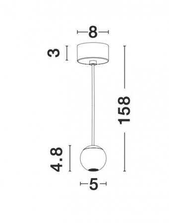 9103211 Suspensie Nova Luce NOCCI LED 4,5W 220lm 3000K IP20 Aluminiu White [4]