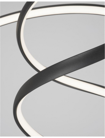 9104311 Suspensie Nova Luce RINGS LED 43W 1895lm 3000K IP20 Aluminiu & Acril Sandy Black NOVALUCE [5]