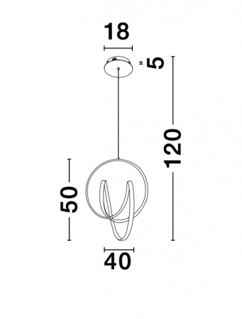 9104311 Suspensie Nova Luce RINGS LED 43W 1895lm 3000K IP20 Aluminiu & Acril Sandy Black NOVALUCE [6]