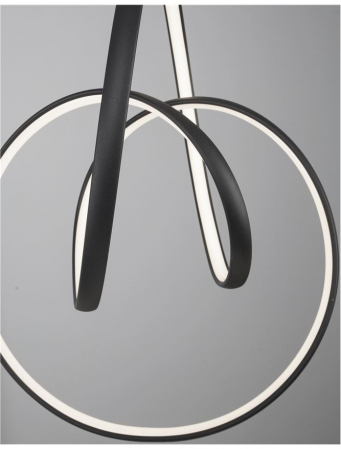 9104311 Suspensie Nova Luce RINGS LED 43W 1895lm 3000K IP20 Aluminiu & Acril Sandy Black NOVALUCE [4]