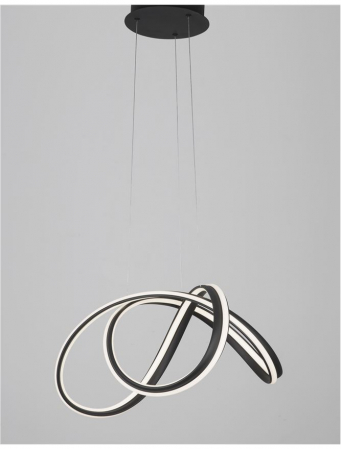 9104722 Suspensie Nova Luce TRUNO LED 60W 4746lm 3000K IP20 Aluminiu & Acril Sandy Black [1]