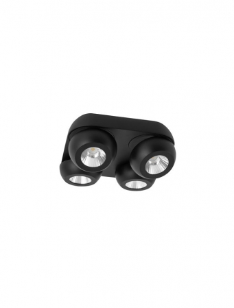 Plafoniere - 9105103 Plafoniera Nova Luce GON LED 20W 1600lm 3000K Aluminium Sandy Black Nedimabil IP20