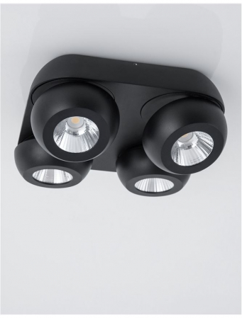 9105103 Plafoniera Nova Luce GON LED 20W 1600lm 3000K Aluminium Sandy Black Nedimabil IP20 [4]