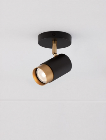 9111432 Aplica Nova Luce POGNO GU10 1x10W   Aluminium Sandy Black & Gold  IP20 [3]