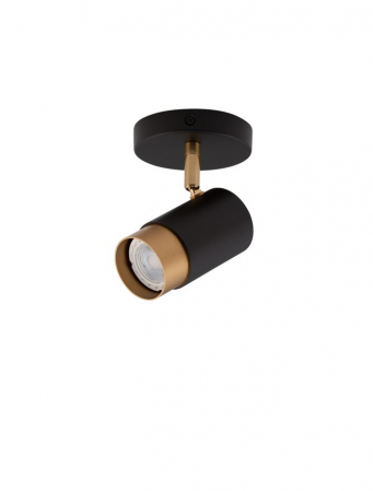9111432 Aplica Nova Luce POGNO GU10 1x10W   Aluminium Sandy Black & Gold  IP20
