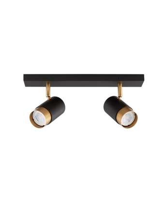Plafoniere - 9111434 Plafoniera Nova Luce POGNO GU10 2x10W   Aluminium Sandy Black & Gold  IP20