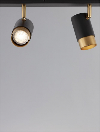 9111435 Plafoniera Nova Luce POGNO GU10 3x10W   Aluminium Sandy Black & Gold  IP20 [4]
