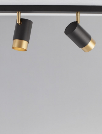9111436 Plafoniera Nova Luce POGNO GU10 4x10W   Aluminium Sandy Black & Gold  IP20 [5]