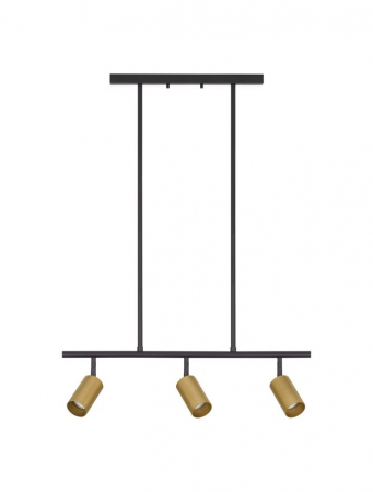 Lustre - 9111458 Lustra Nova Luce POGNO GU10 3x10W   Aluminium Black & Gold  IP20