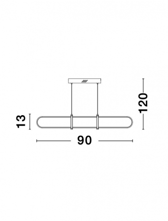 9113121 Lustra Nova Luce ARTE LED 31,2W 2142lm 3000K IP20 Aluminiu/Acril Matt Black [4]