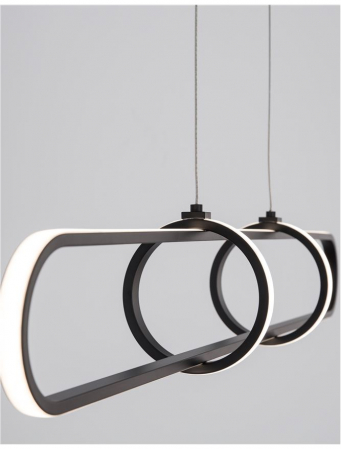 9113121 Lustra Nova Luce ARTE LED 31,2W 2142lm 3000K IP20 Aluminiu/Acril Matt Black [2]